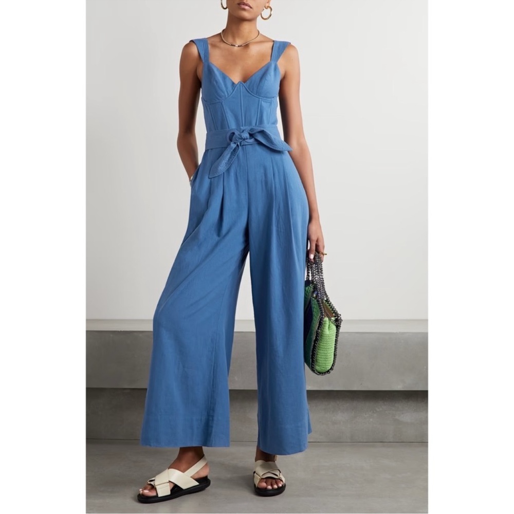 Farm Rio Blue Jumpsuit - Size S